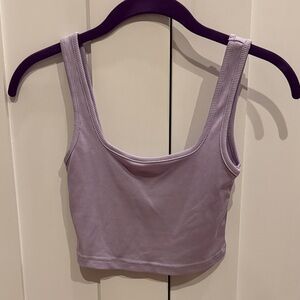 Lavender Ribbed Crop Top